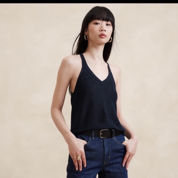 NWT BANANA REPUBLIC TEIA LINEN SWEATER TANK - Picture 7 of 7